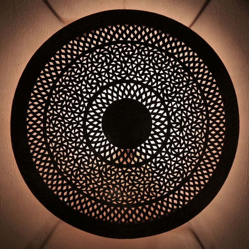 H47cm Karakor Wandleuchte Dora Lampe Messing Orientalische Laterne