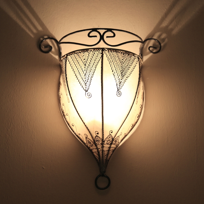 Lampe Orientale Murale Marocaine Lampe Henné Lampe en Cuir Fils Nature